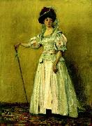 Ion Andreescu Portret de femeie in costum de epoca oil painting
